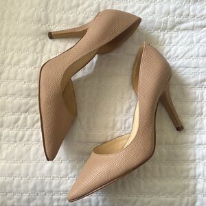 Nine West Pink Snake Skin Pumps